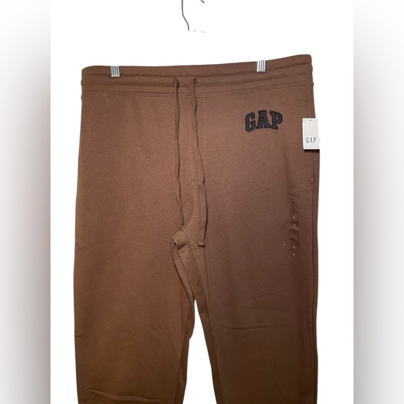 Gap New Men’s Logo Joggers Brown Size Large - Picture 5 of 7